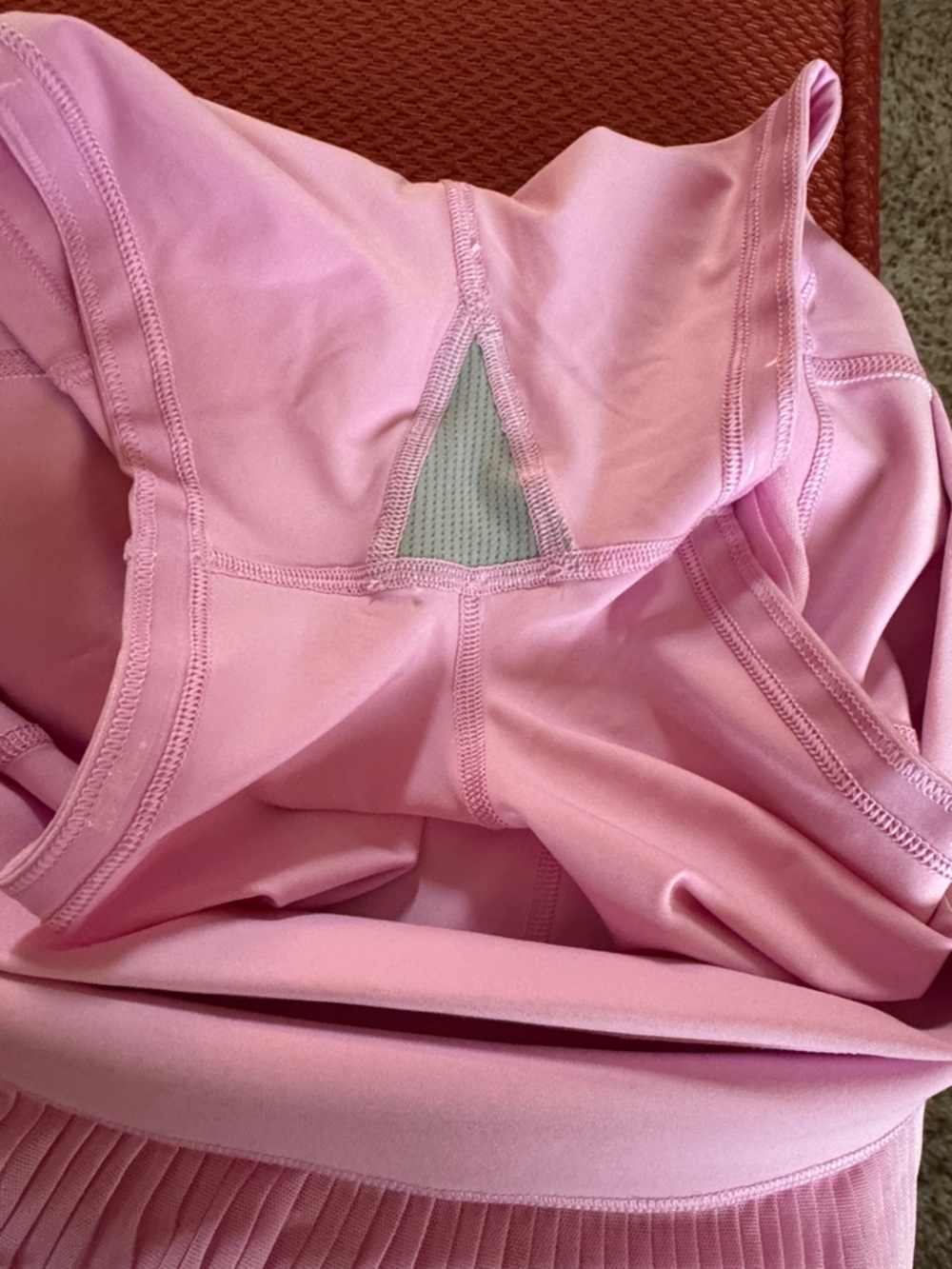 Athleta A-Game Two-toned Pink Pleated Mini Skirt Skort size M 13.5” - Picture 8 of 8